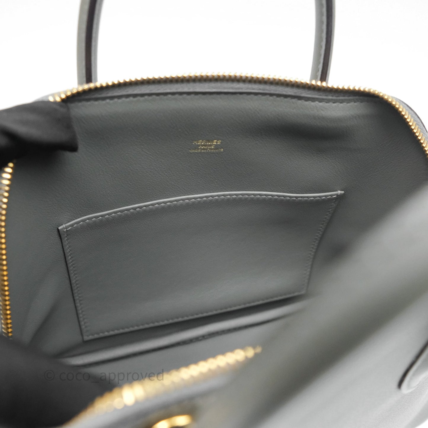 Hermès Bolide 1923 25 Gris Meyer 0L Evercolor Gold Hardware