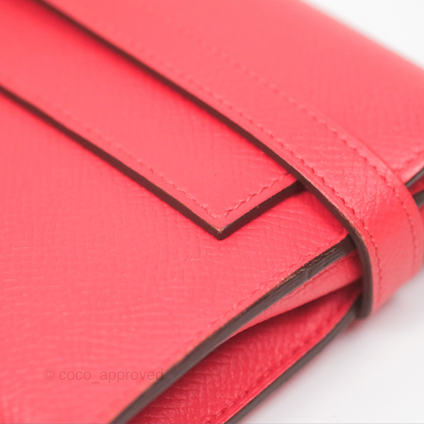Hermès Kelly Wallet Pink Epsom Palladium Hardware