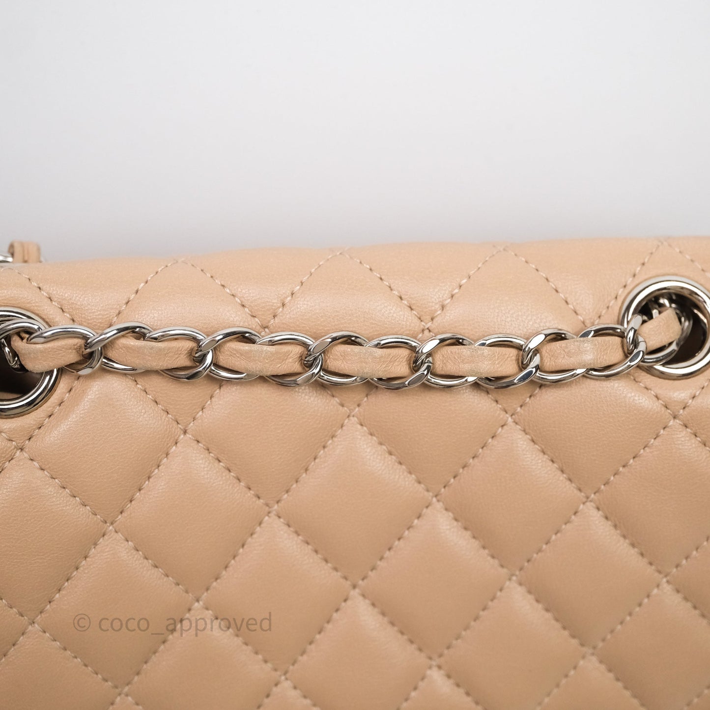 Chanel Quilted Small Urban Spirit Backpack Beige Lambskin Silver Hardware