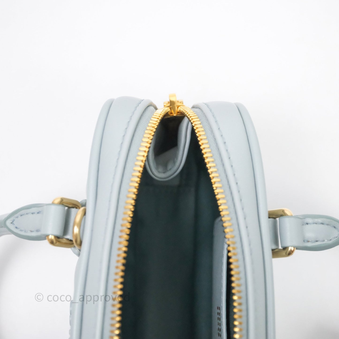 Miu Miu Arcadie Mini Bag Lago Blue Gold Hardware