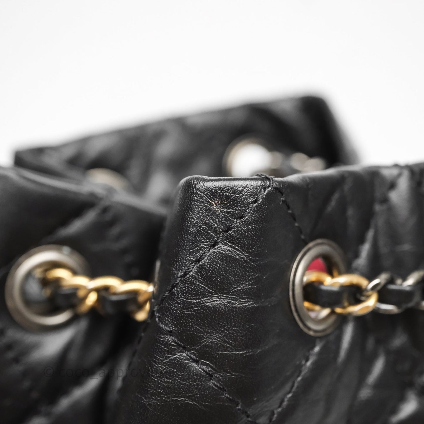 Chanel Small Gabrielle Backpack Black Aged Calfskin