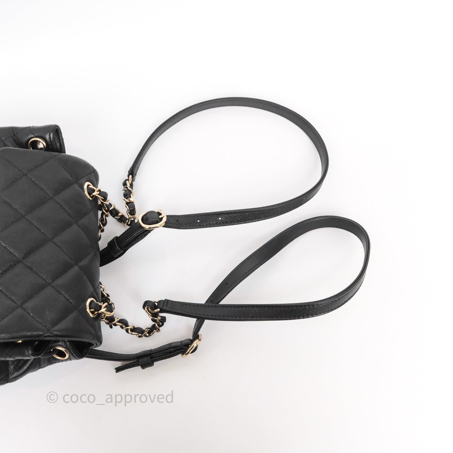 Chanel Urban Spirit Mini Black Caviar Backpack Gold Hardware