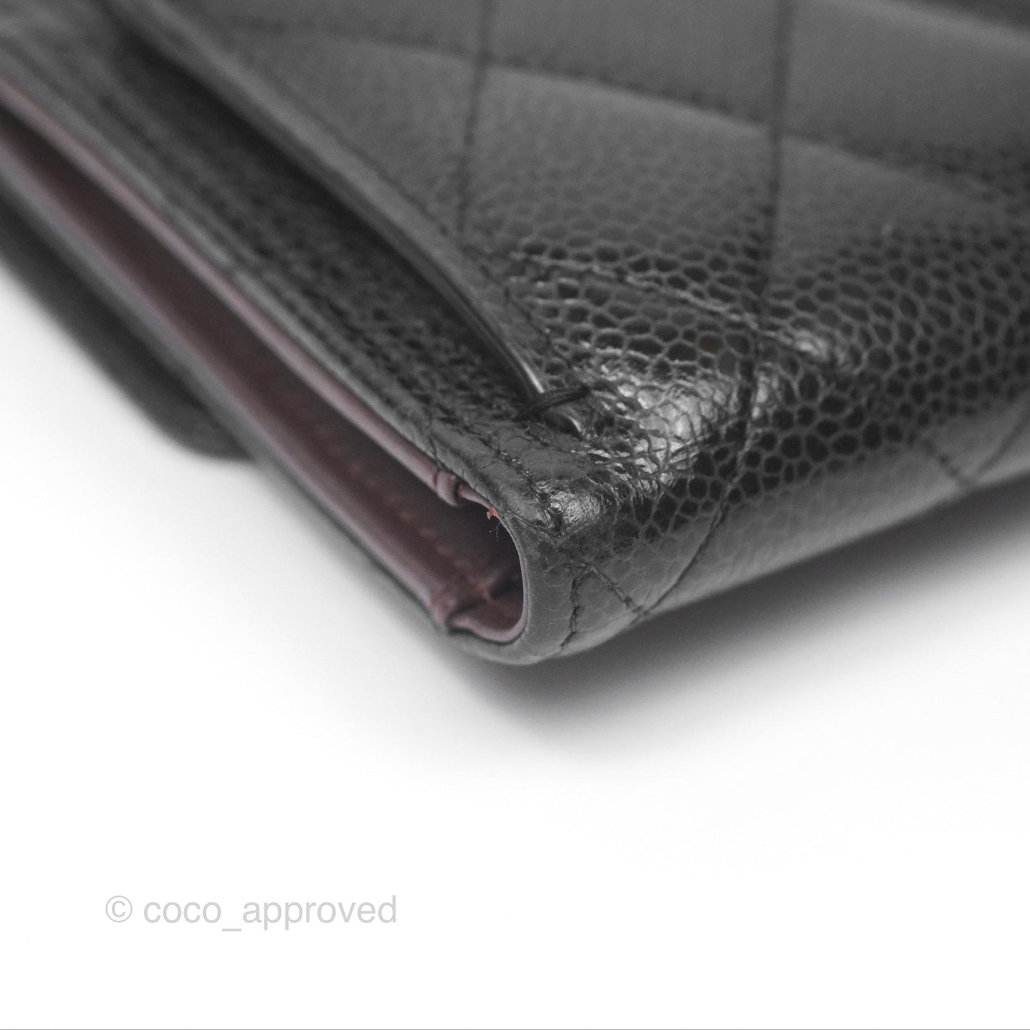 Chanel Classic Short Flap Wallet Black Caviar Silver Hardware
