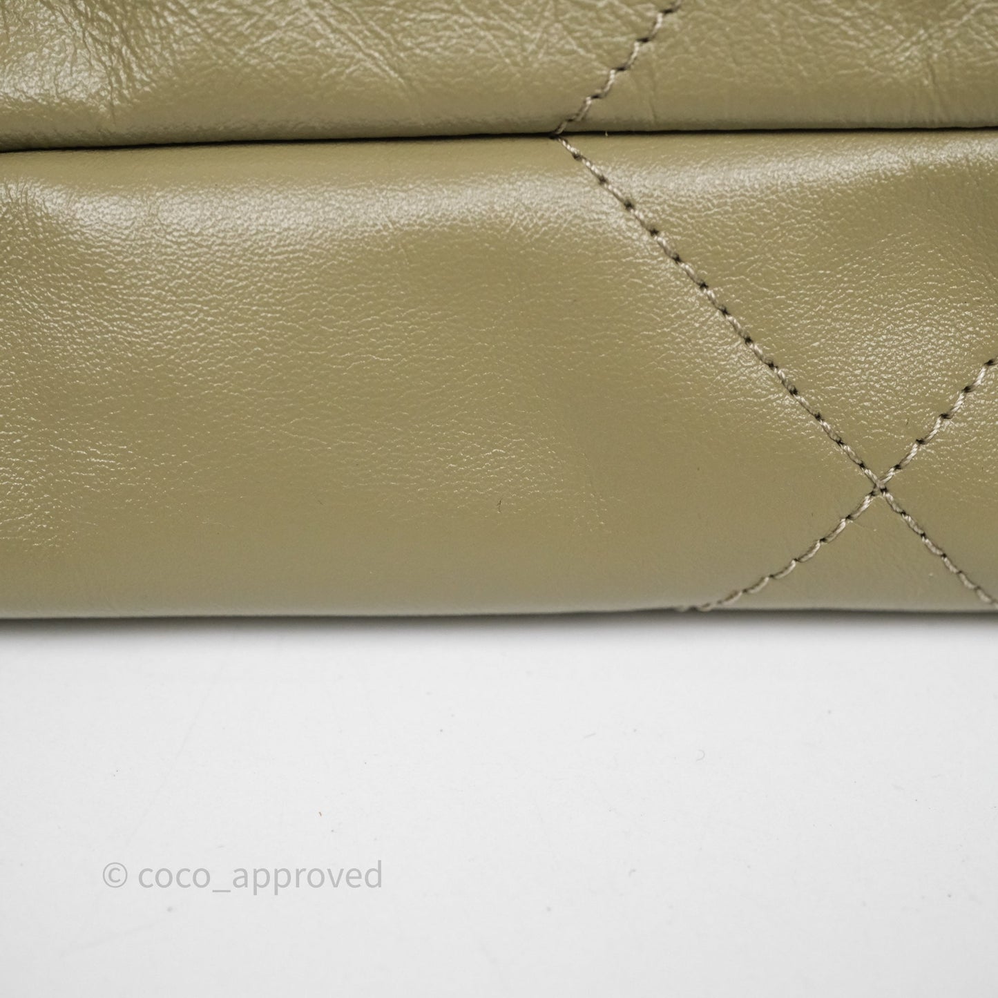 Chanel 22 Small Sage Green Shiny Calfskin Silver Hardware