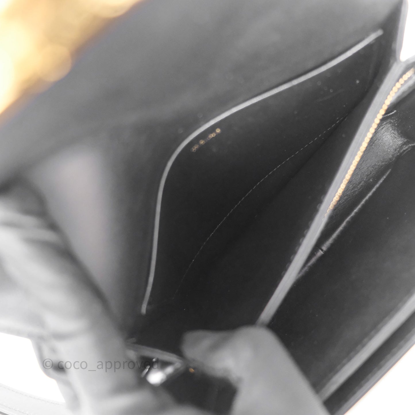 Celine Teen Triomphe Bag Black Shiny Calfskin Gold Hardware