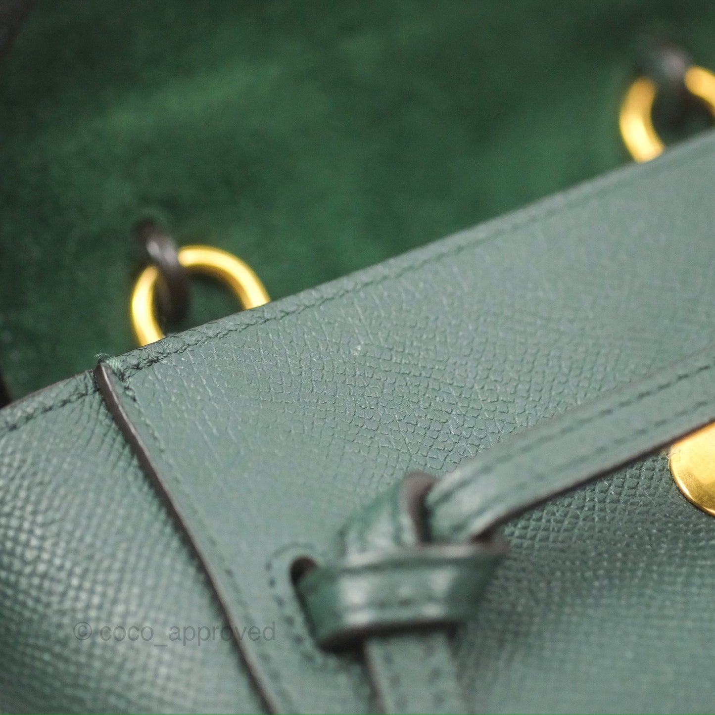 Celine Pico Belt Bag Amazone Green Grained Calfskin Gold Hardware