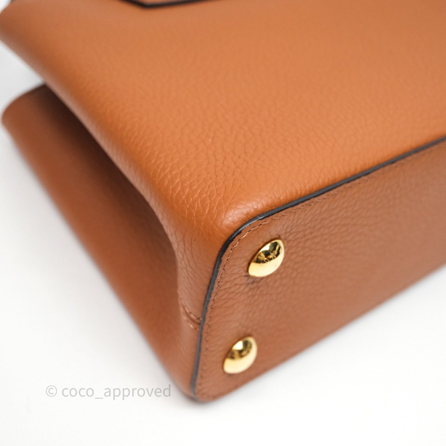 Louis Vuitton Taurillon Capucines BB Tan Gold Hardware
