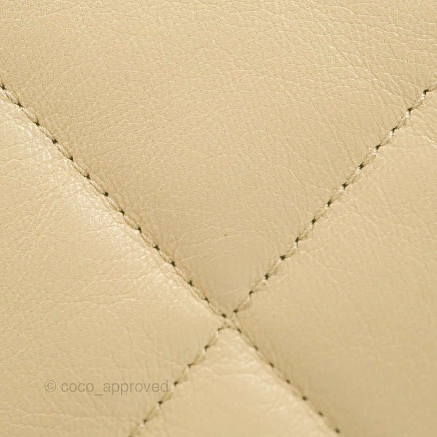 Chanel 19 Small Beige Goatskin Mixed Hardware