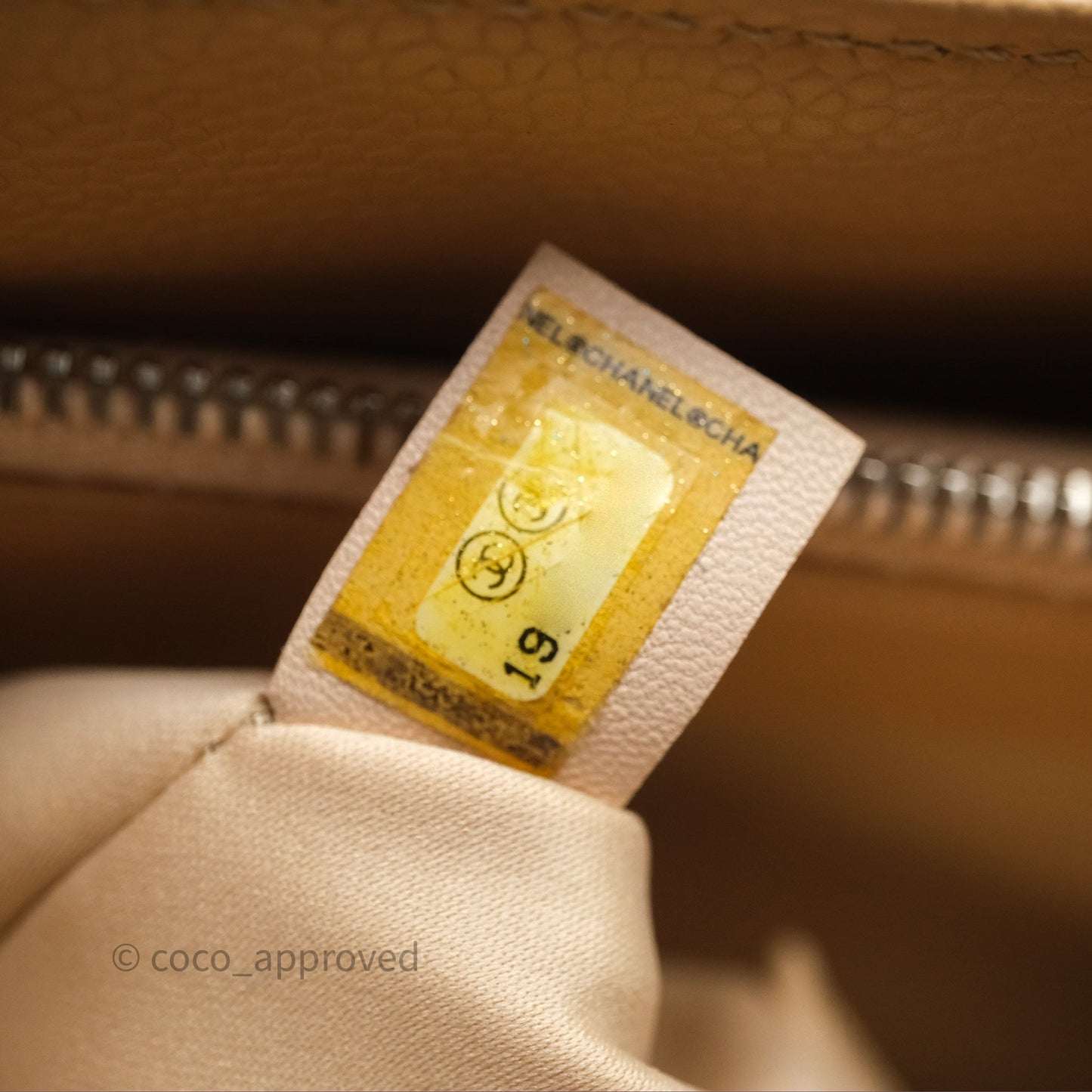 Chanel GST Beige Caviar Silver Hardware