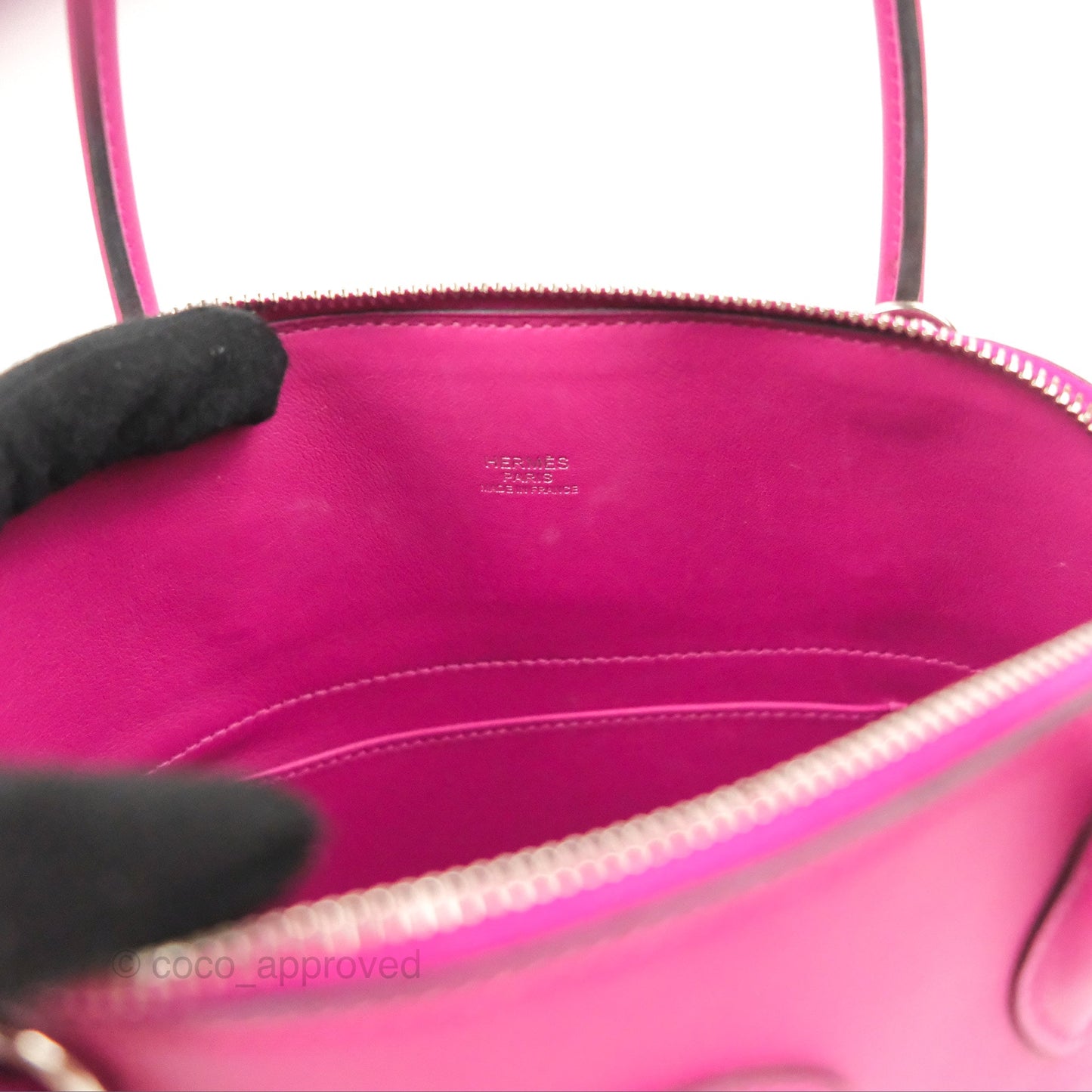 Hermès Bolide 27 Rose Pourpre Swift Palladium Hardware