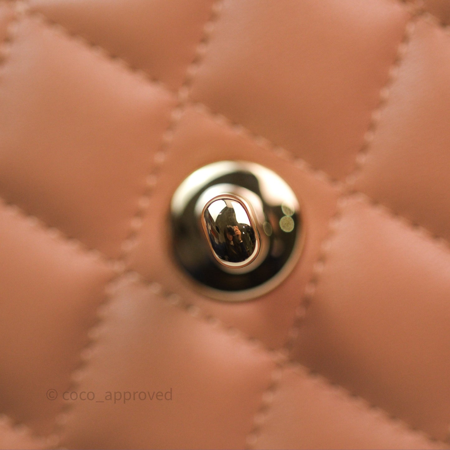 Chanel Mini Crystal Top Handle Wallet On Chain WOC Dark Beige Lambskin Gold Hardware
