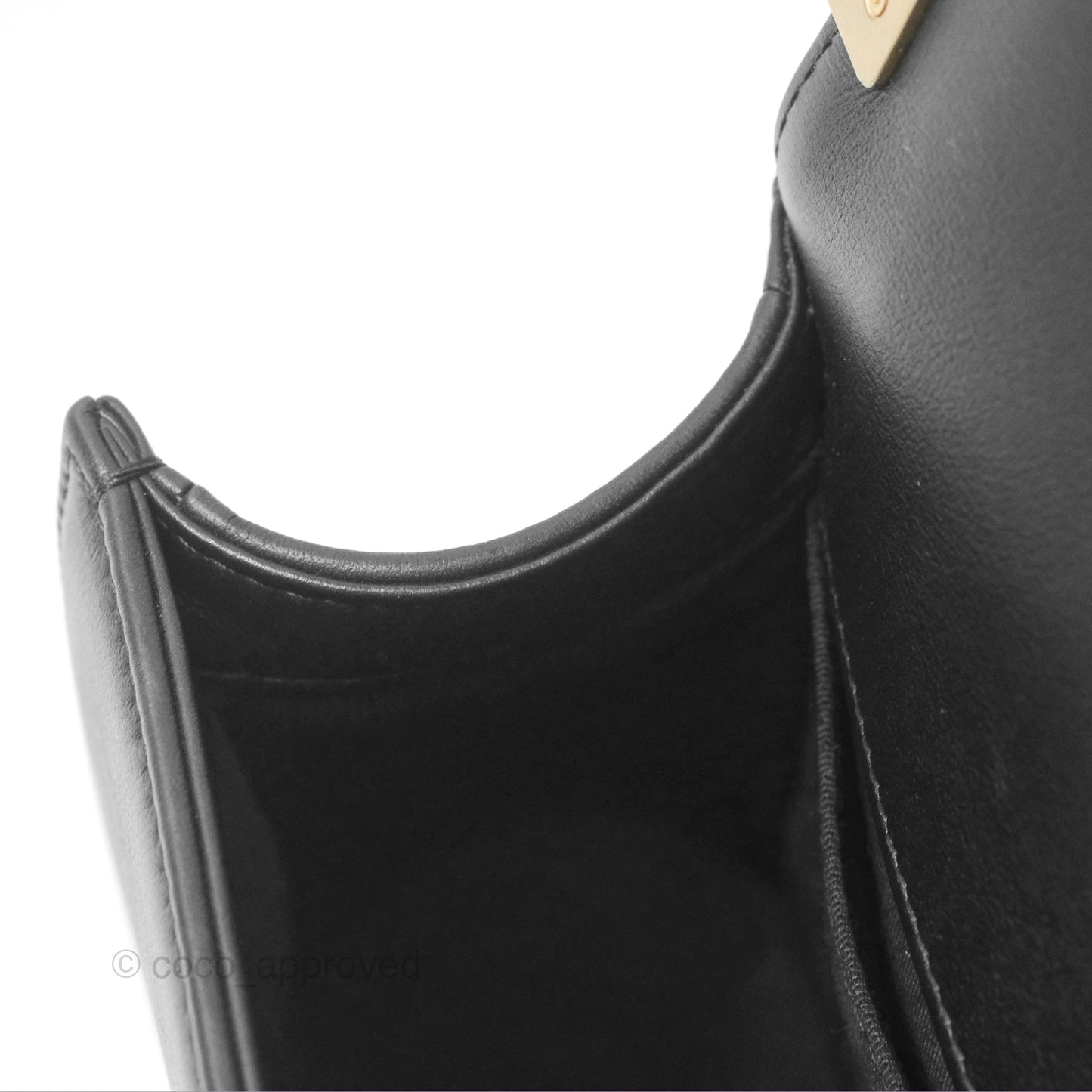 Chanel Small Boy Black Calfskin Gold Hardware