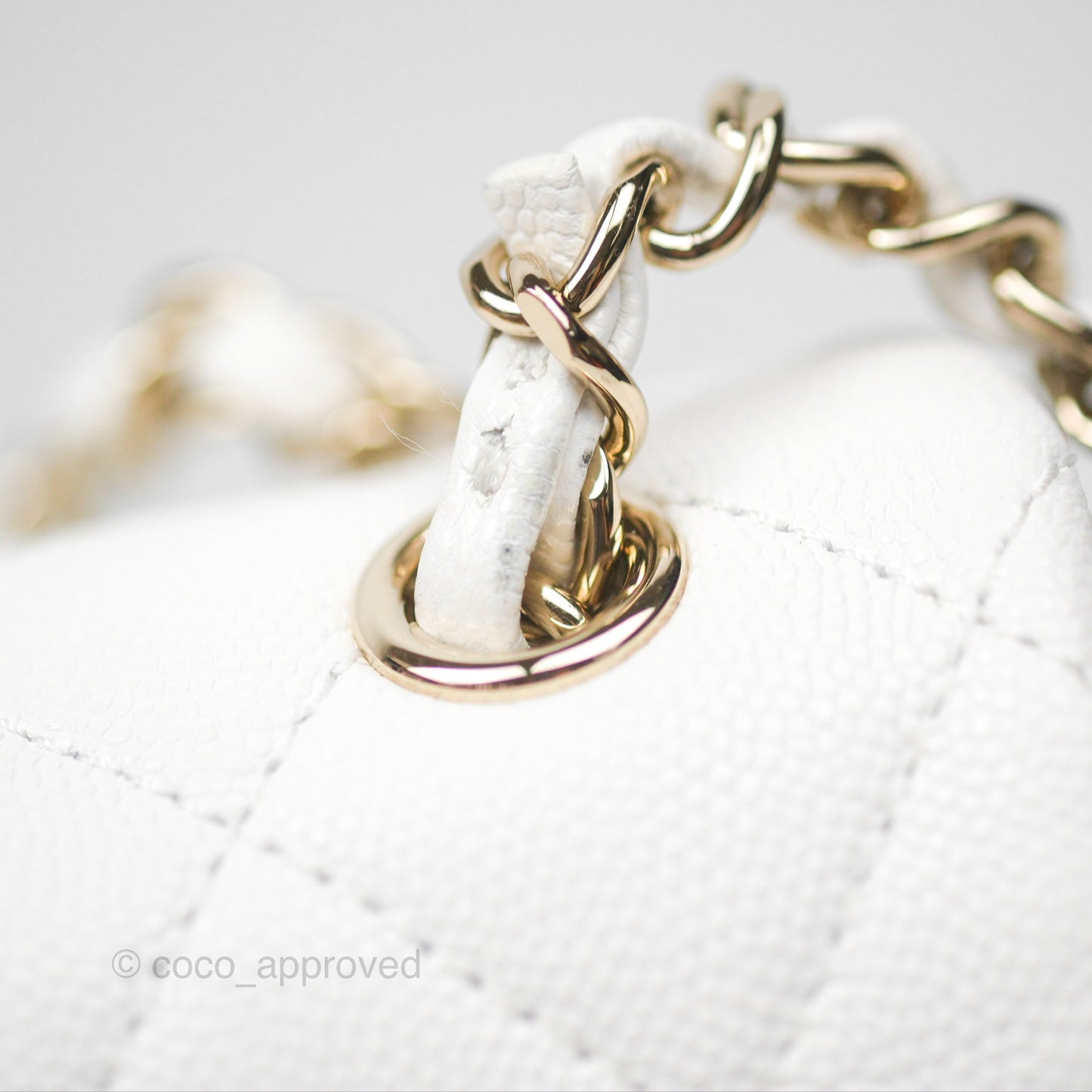 Chanel Mini Urban Spirit Backpack White Caviar Gold Hardware 23S