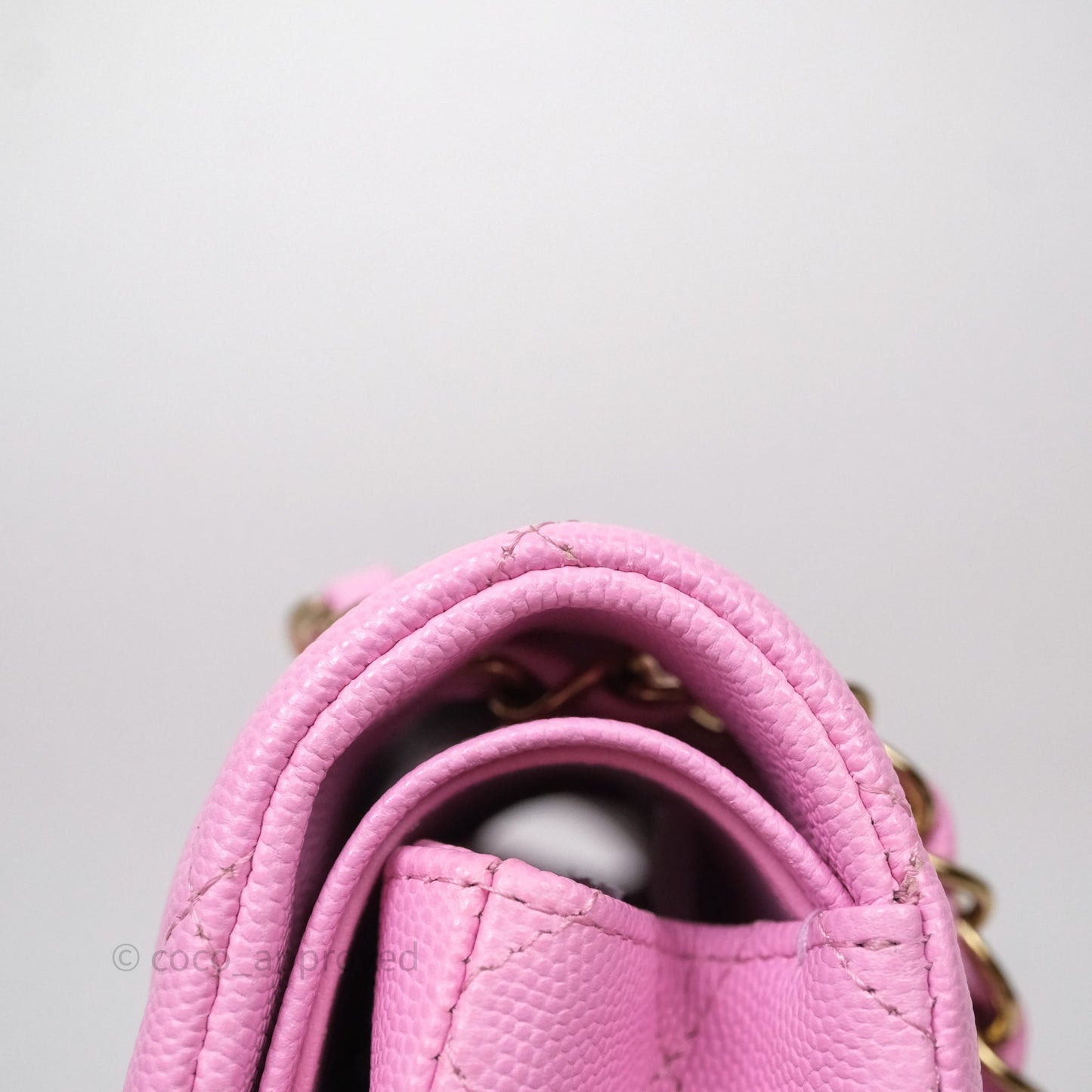 Chanel Small Classic Flap Quilted Pink Caviar Gold Hardware