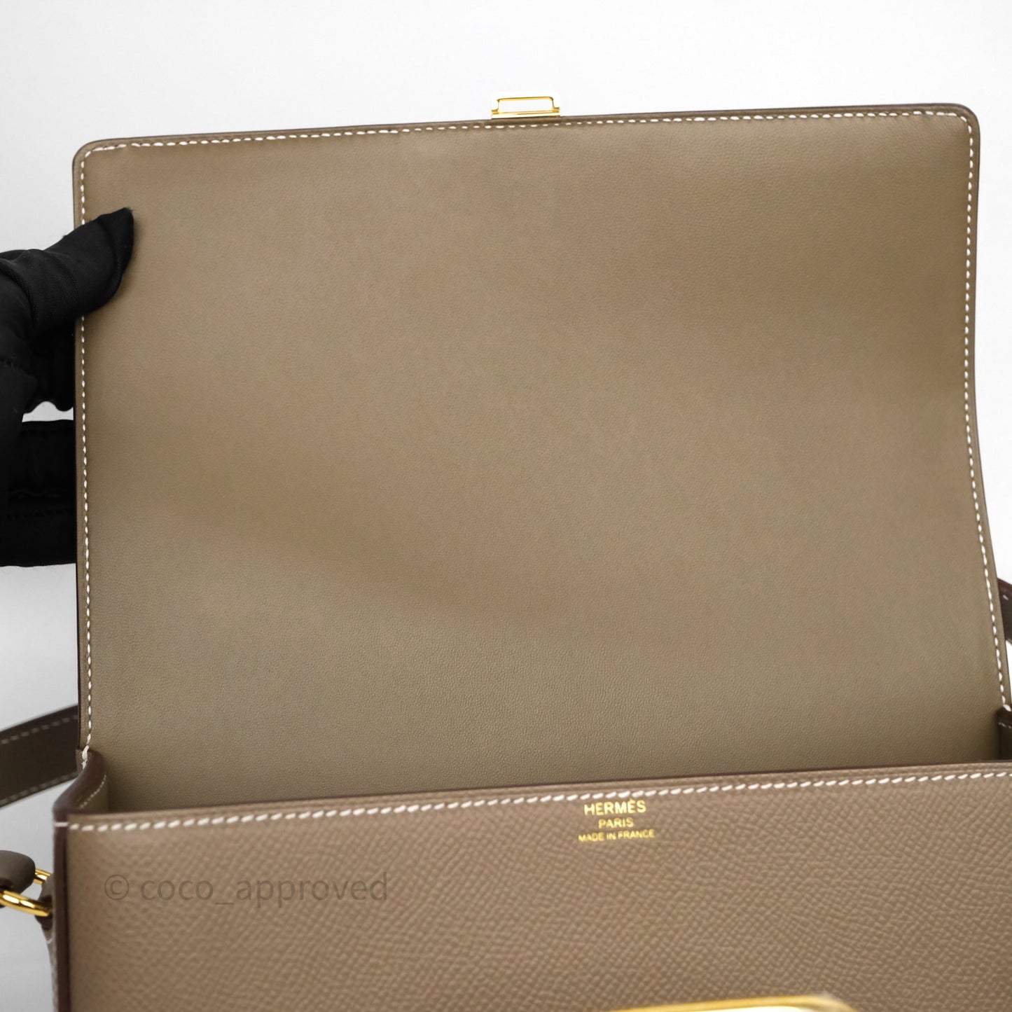 Hermès Della Cavalleria Elan Bag Etoupe Gold Hardware