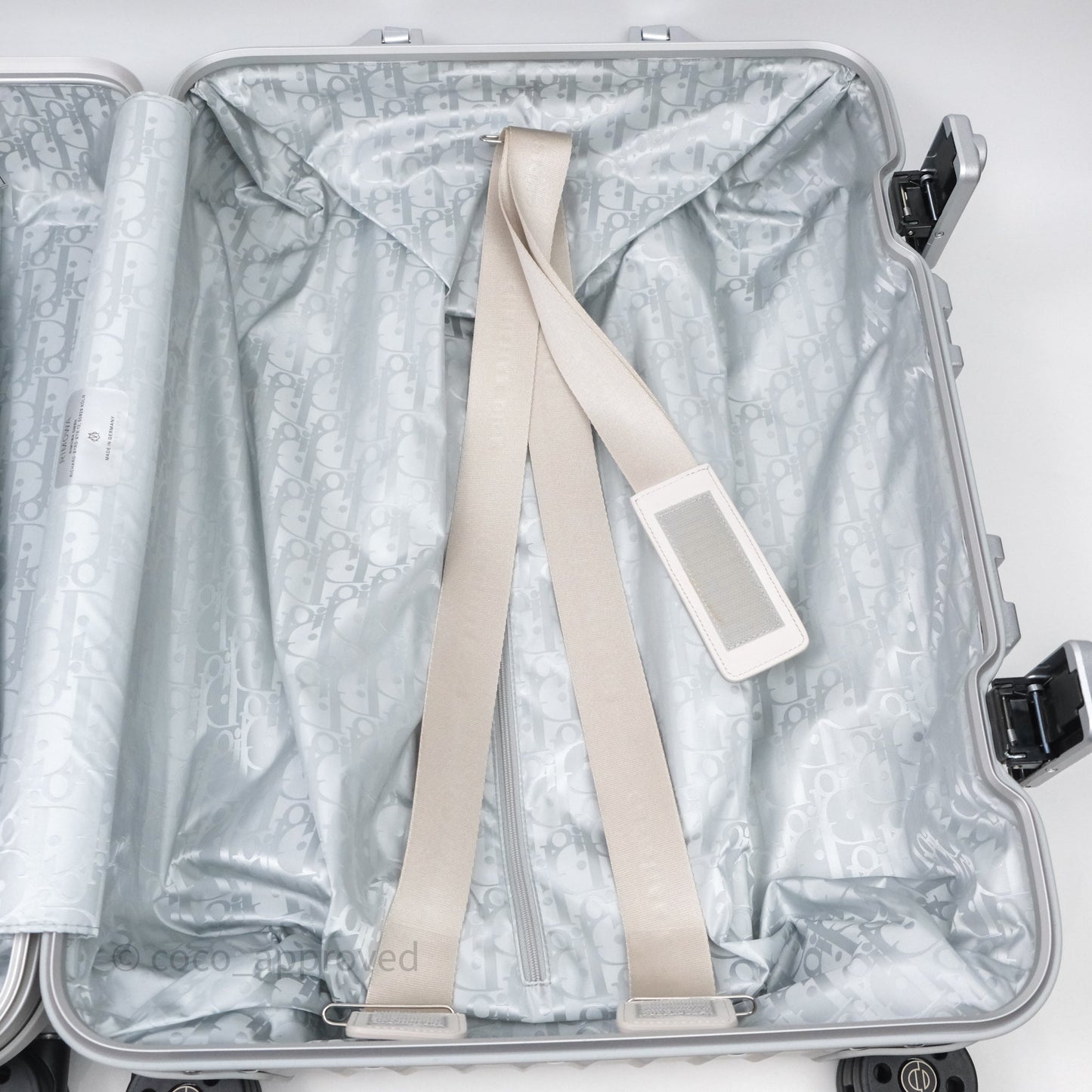 Dior x Rimowa Carry-On Suitcase Gradient Blue Dior Oblique Aluminum