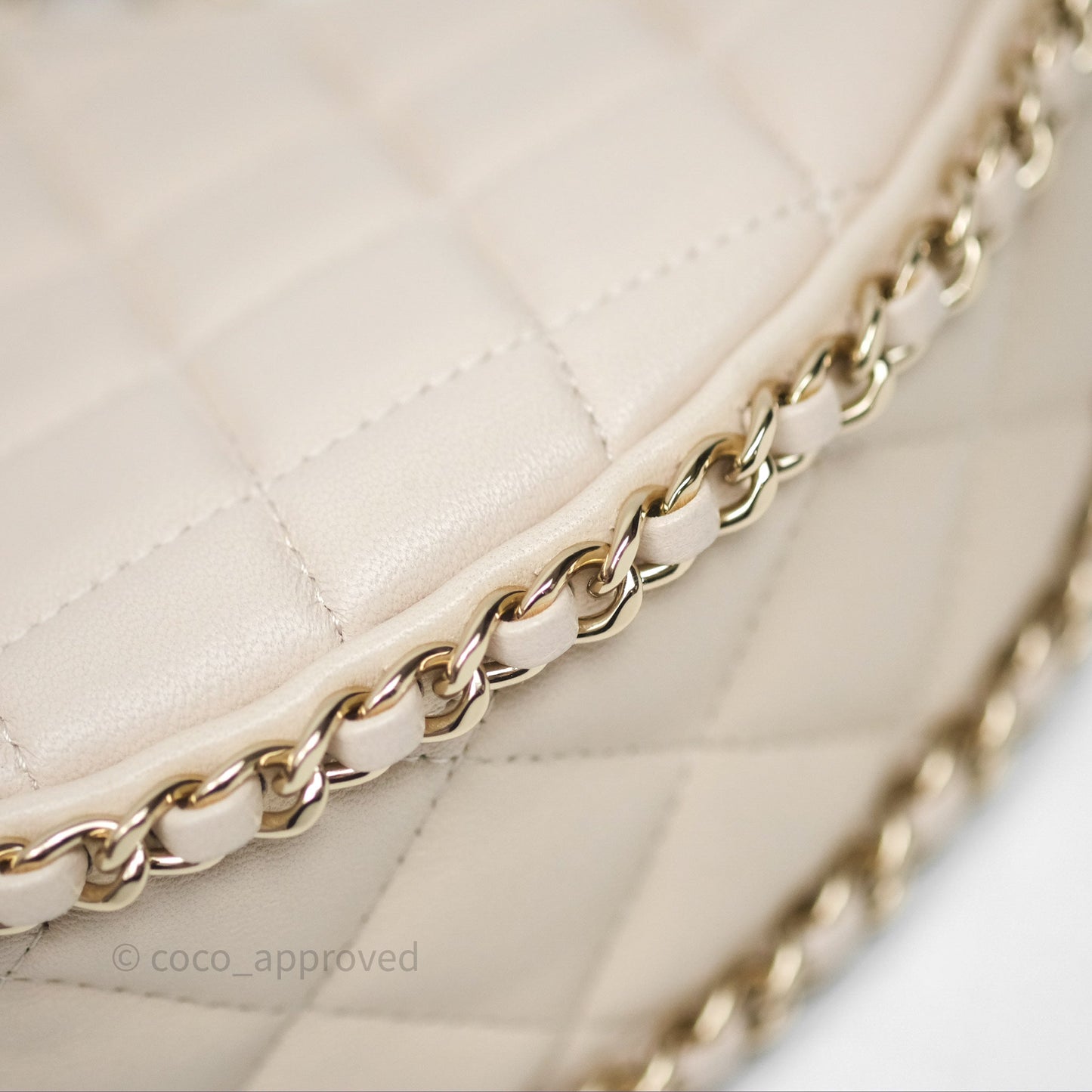Chanel Small Hobo Bag Light Beige Lambskin Gold Hardware 23P