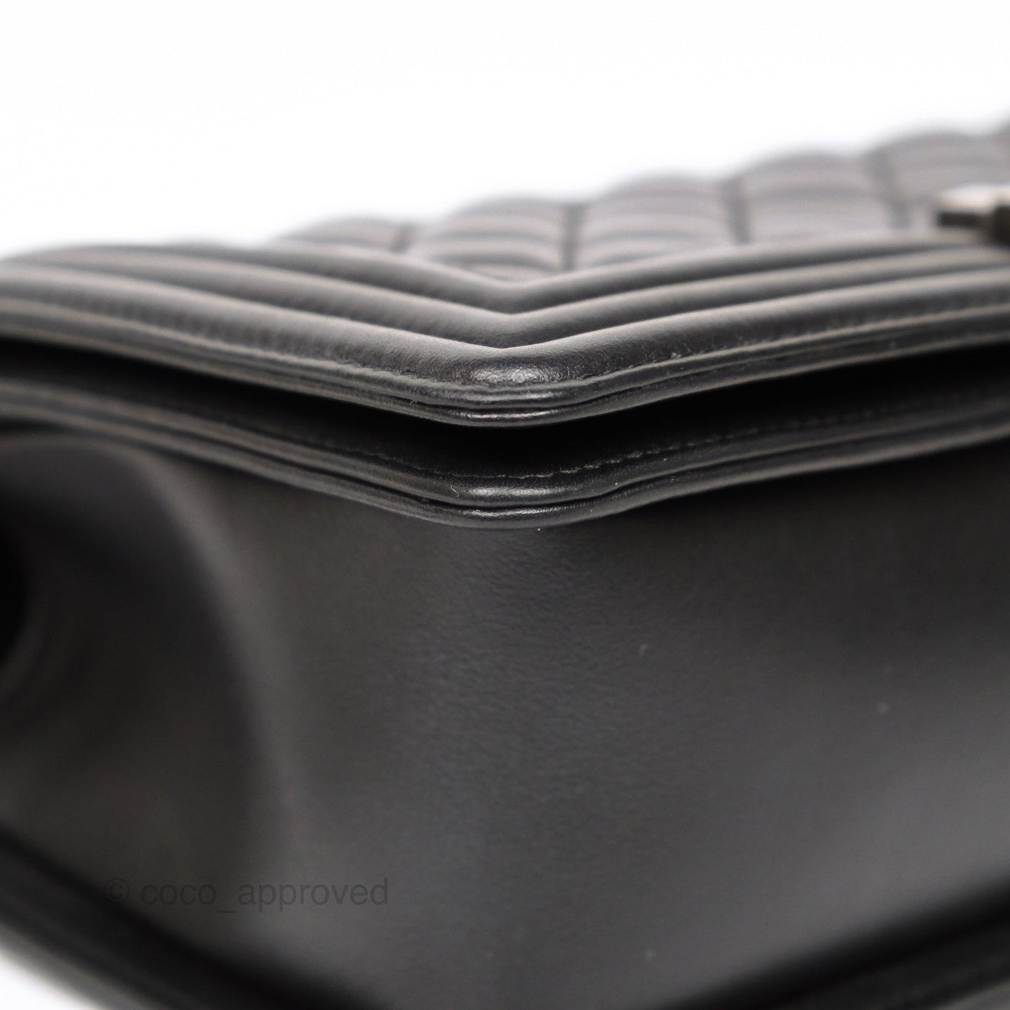 Chanel Medium Boy Quilted Black Calfskin Ruthenium Hardware