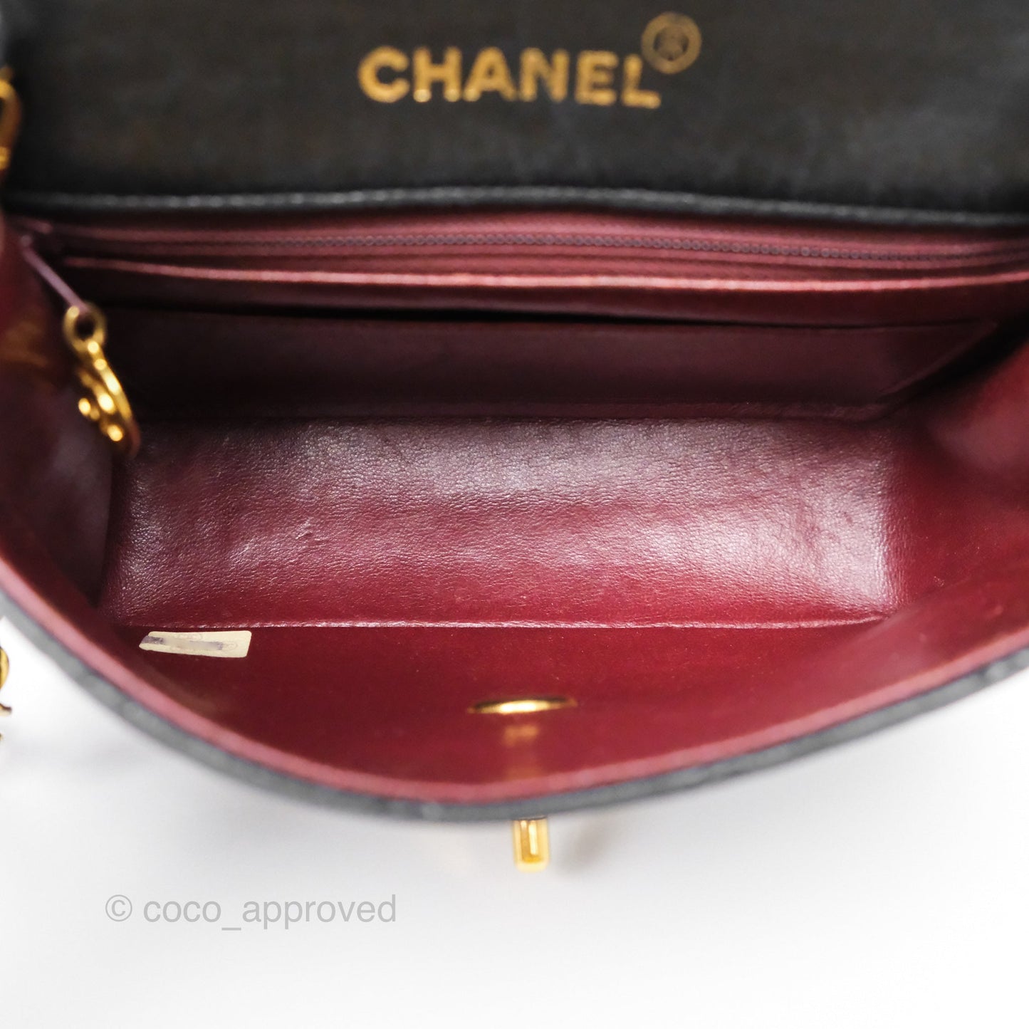 Chanel Vintage Mini Square Black Lambskin 24K Gold Hardware
