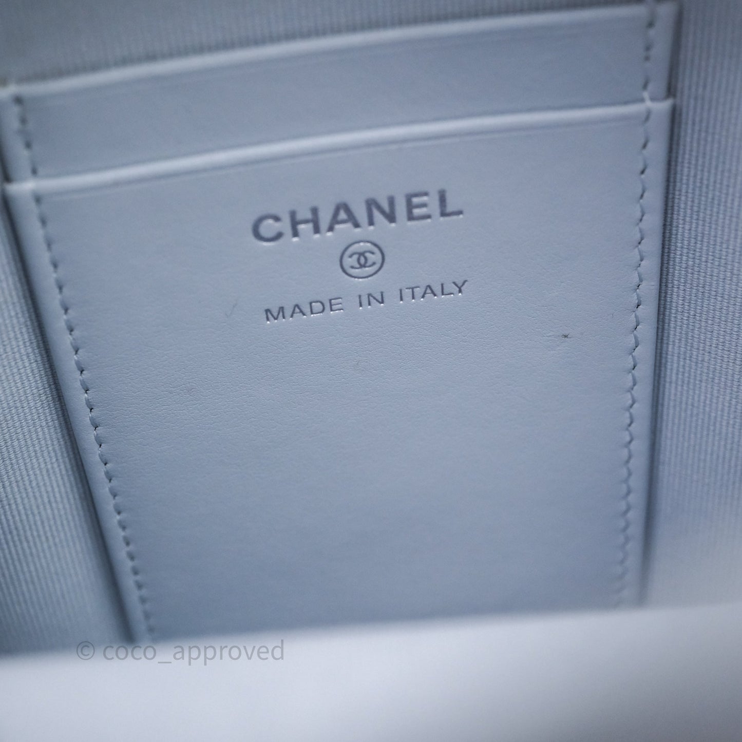 Chanel Classic Mini Backpack Light Blue Caviar Silver Hardware