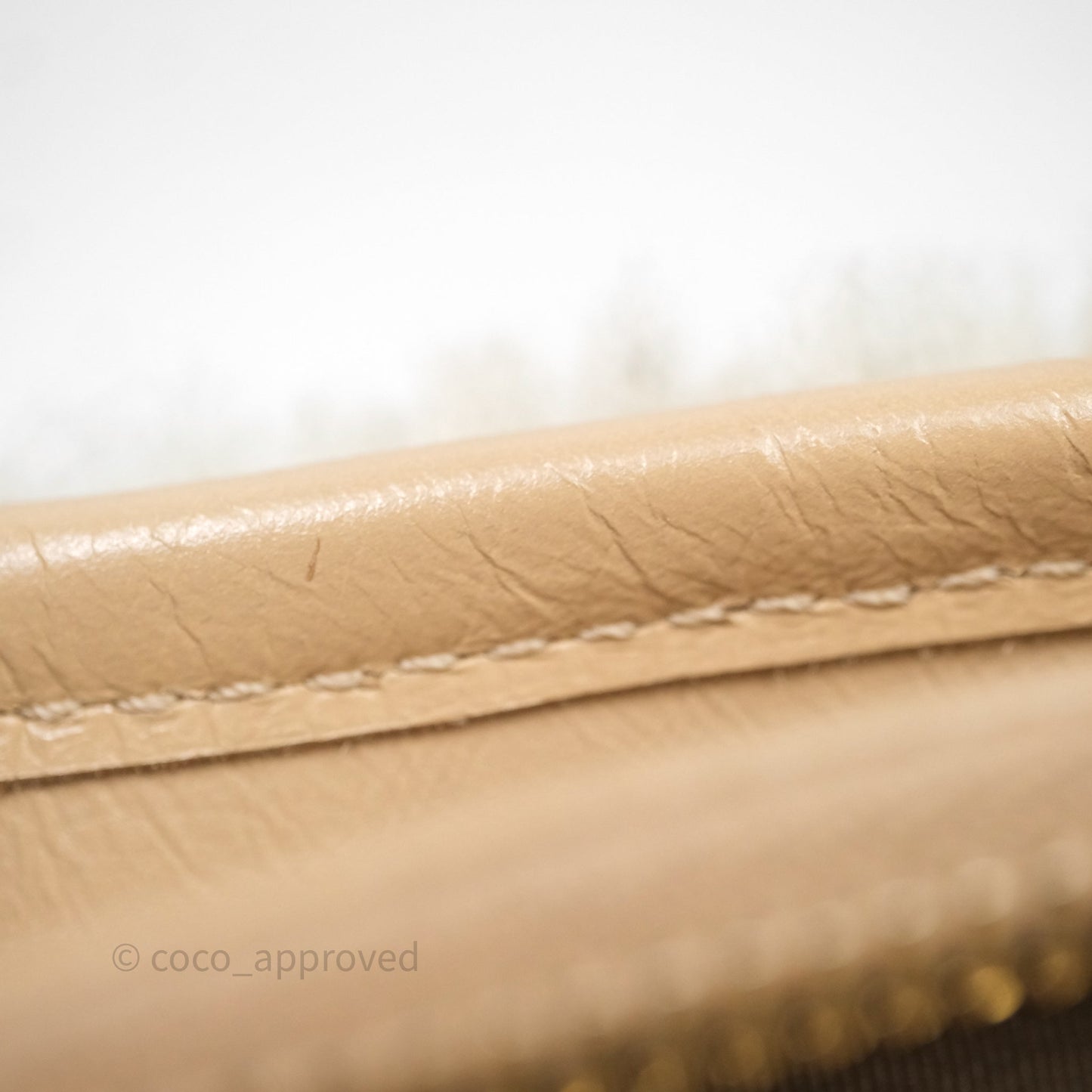 Chanel Small Gabrielle Hobo Shearling Beige Mixed Hardware