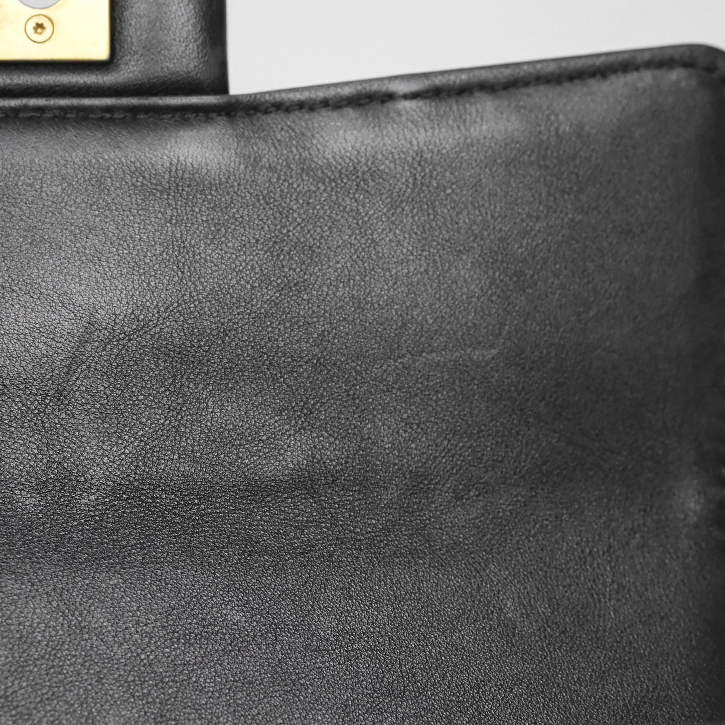 Chanel Mini Moon Messenger Bag Black Calfskin Aged Gold Hardware