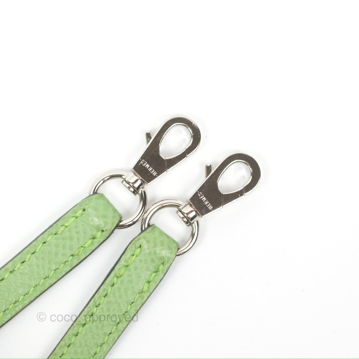 Hermès Mini Kelly II Vert Criquet Epsom Palladium Hardware
