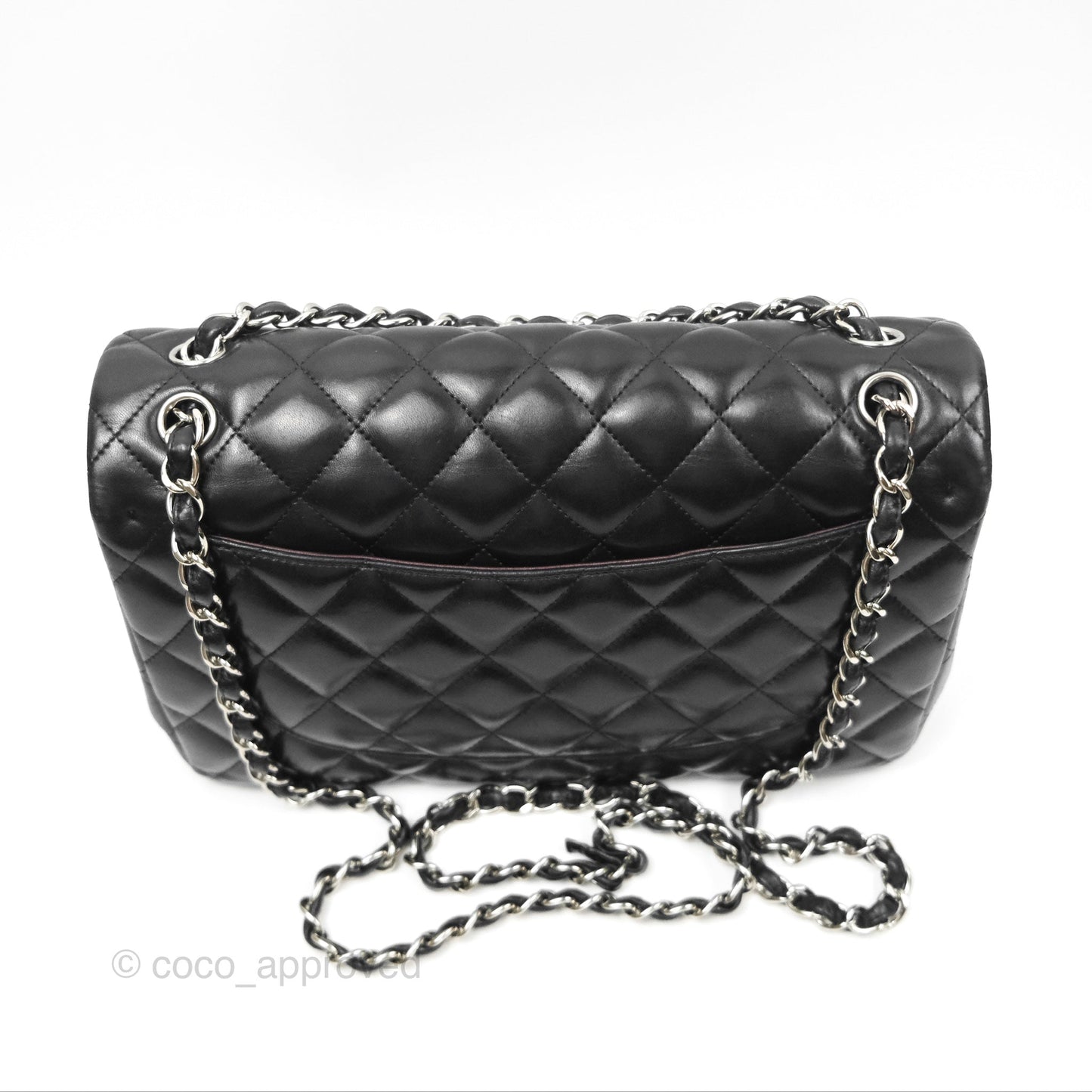 Chanel Jumbo Double Flap Black Lambskin Silver Hardware⁣⁣