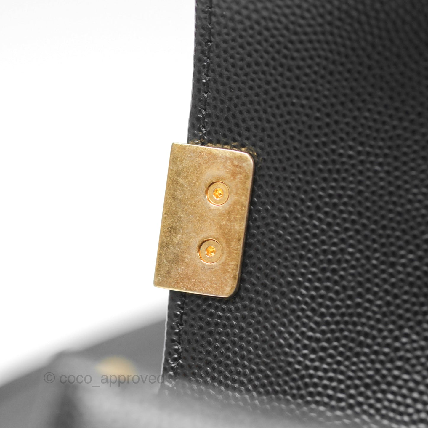 Chanel Small Boy Black Caviar Gold Hardware