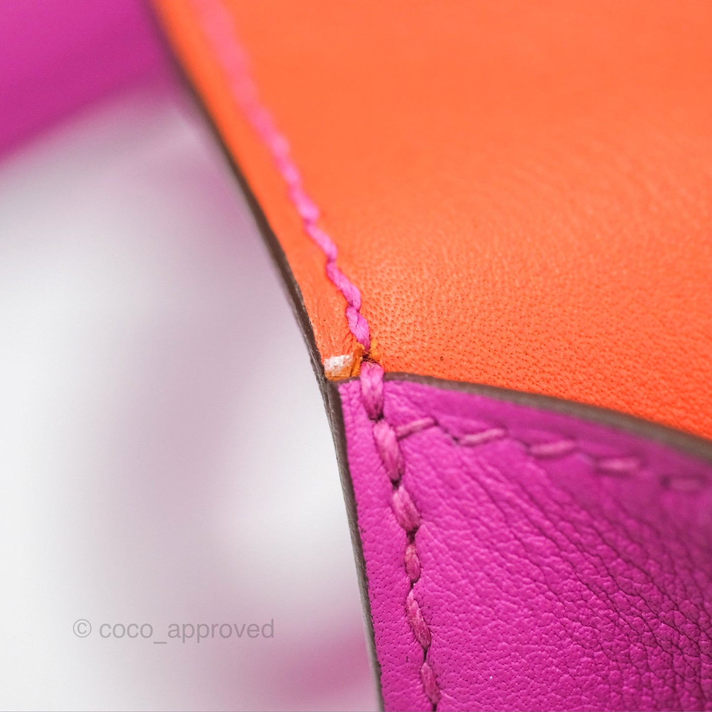 Hermès Constance Mini 18 Swift Magnolia/Orange Palladium Hardware