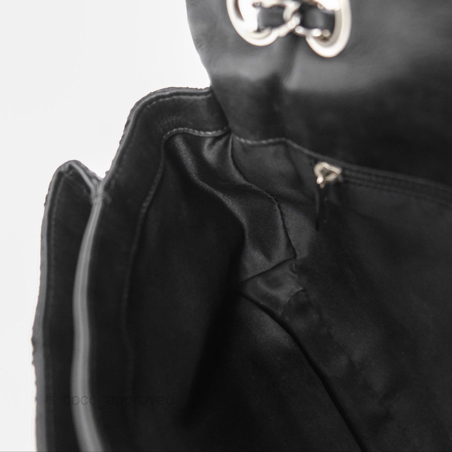 Chanel Quilted Ultimate Stitch Flap Bag Matte Python Black Silver Hardware