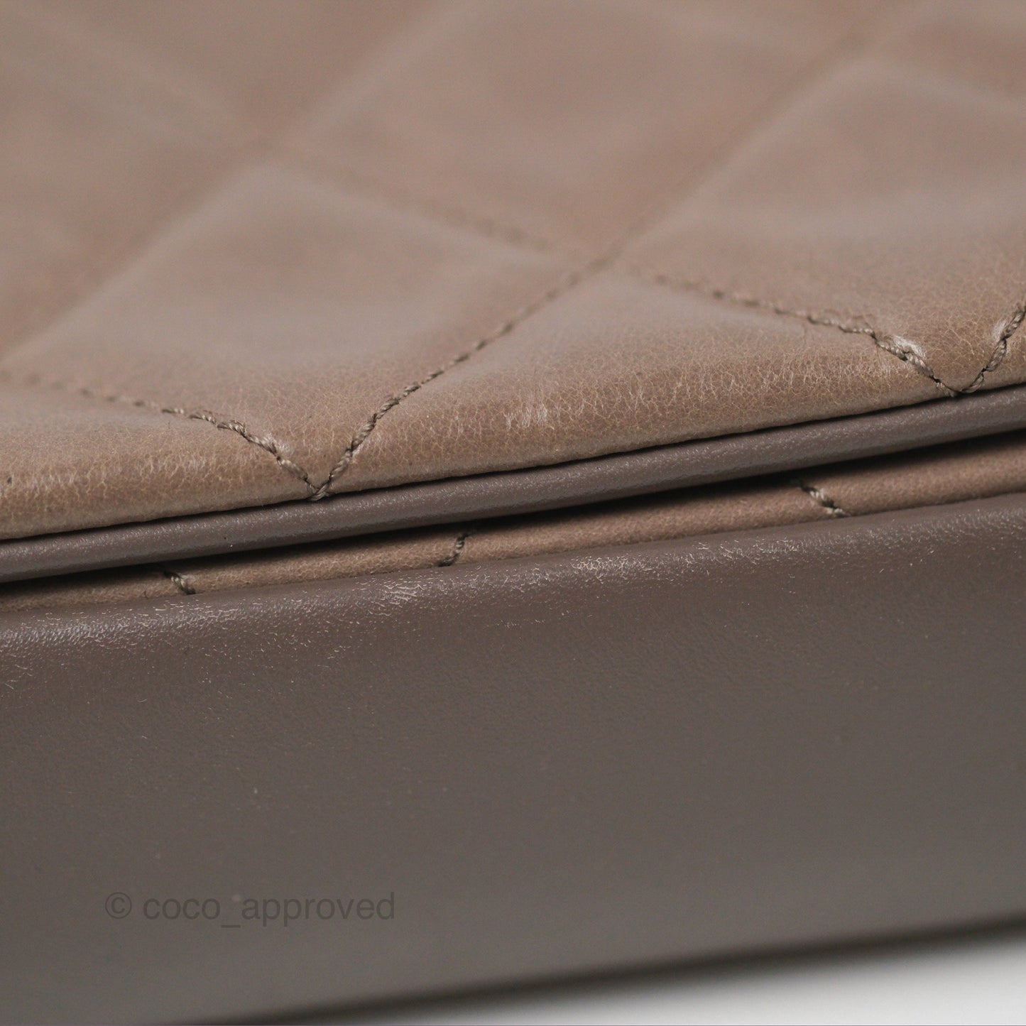 Chanel Gold Bar Single Flap Dark Grey Glazed Calfskin Gold Hardware