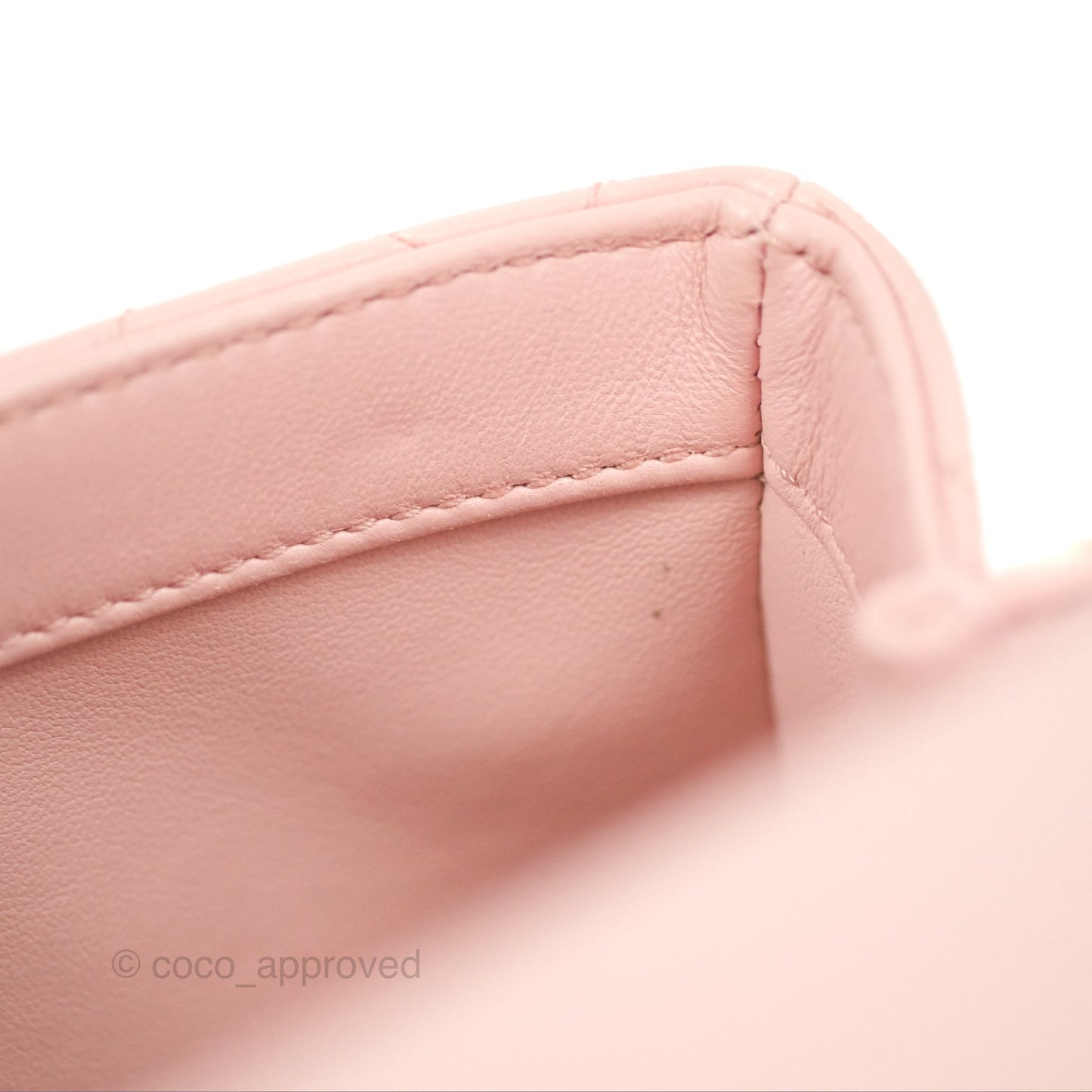 Chanel Quilted Mini Square Flap with Camellia Adjustable Chain Pink Clair Lambskin 23S