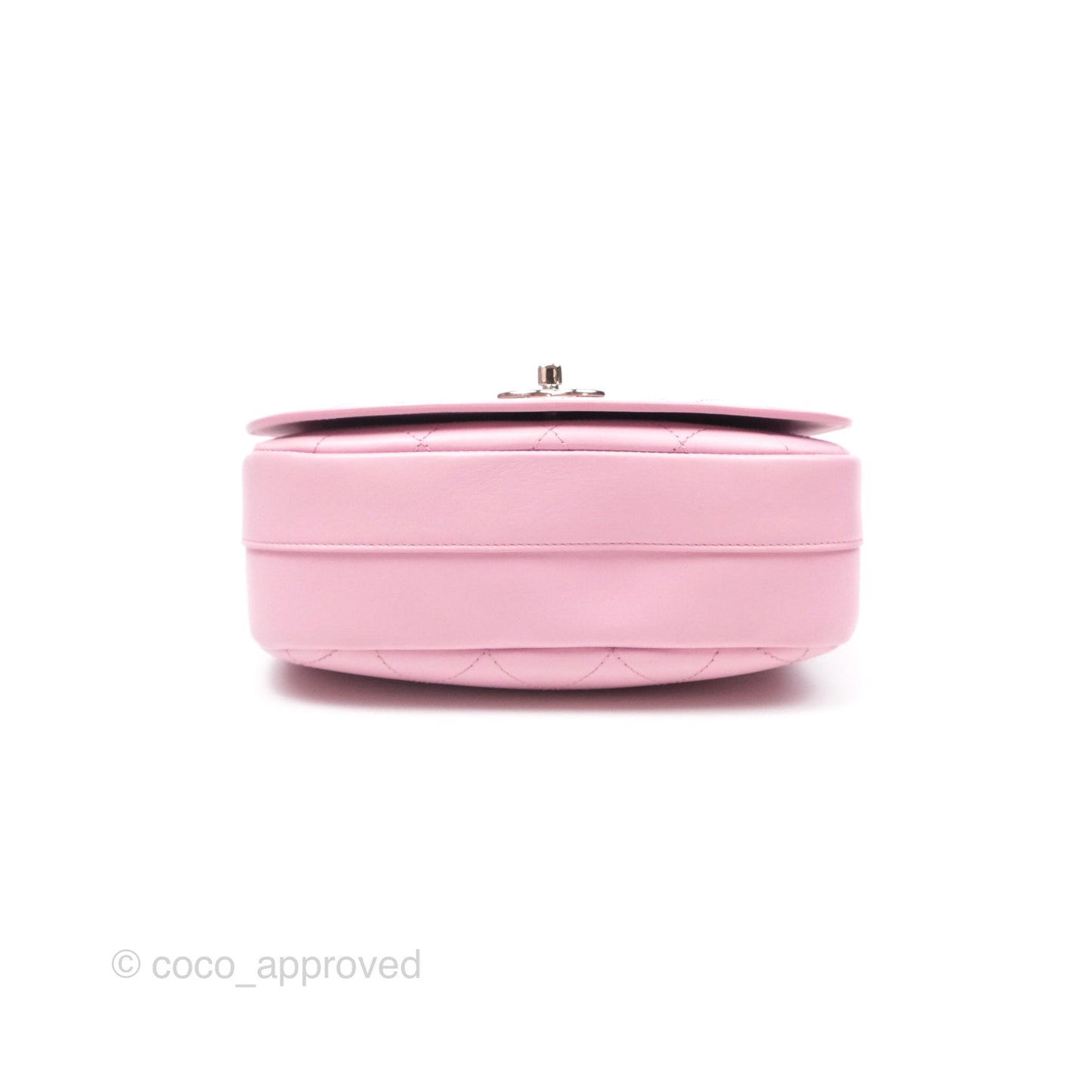 Chanel Stitched Ring My Bag Flap Crossbody Pink Calfskin Silver Hardware