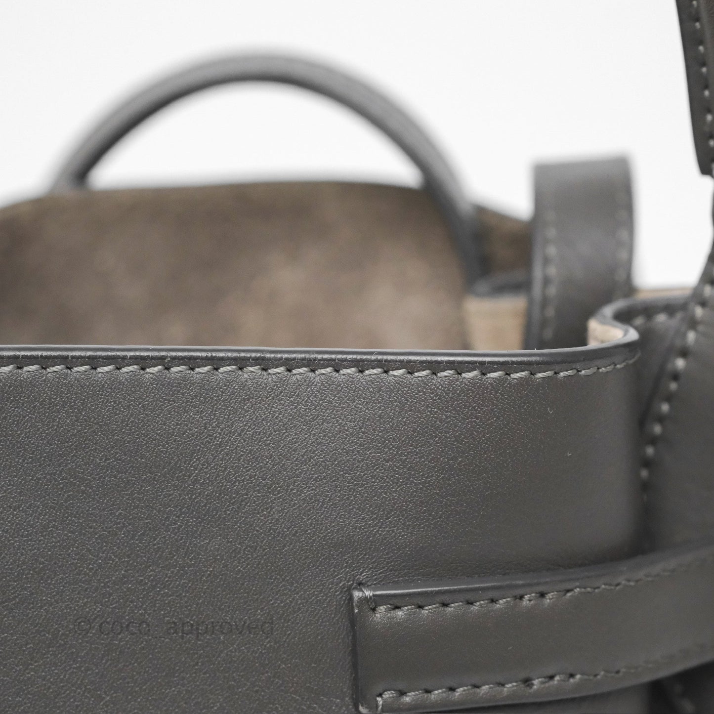 Celine Big Bag Nano Bucket Grey Smooth Calfskin