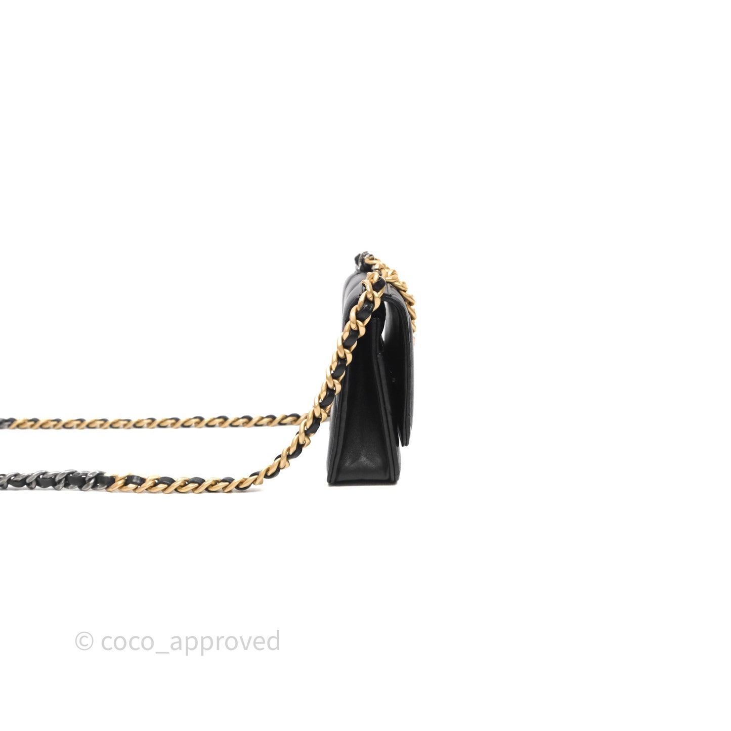 Chanel 19 Wallet on Chain WOC Black Mixed Hardware