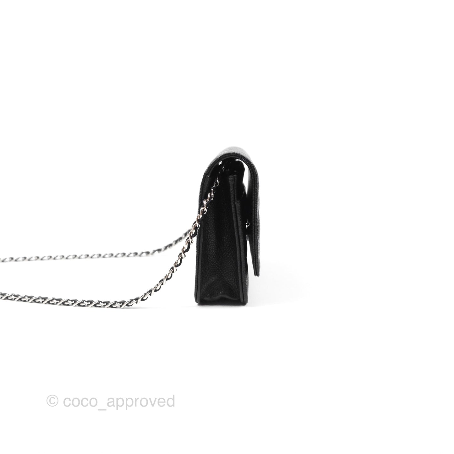 Chanel Quilted Classic WOC Black Caviar Silver Hardware