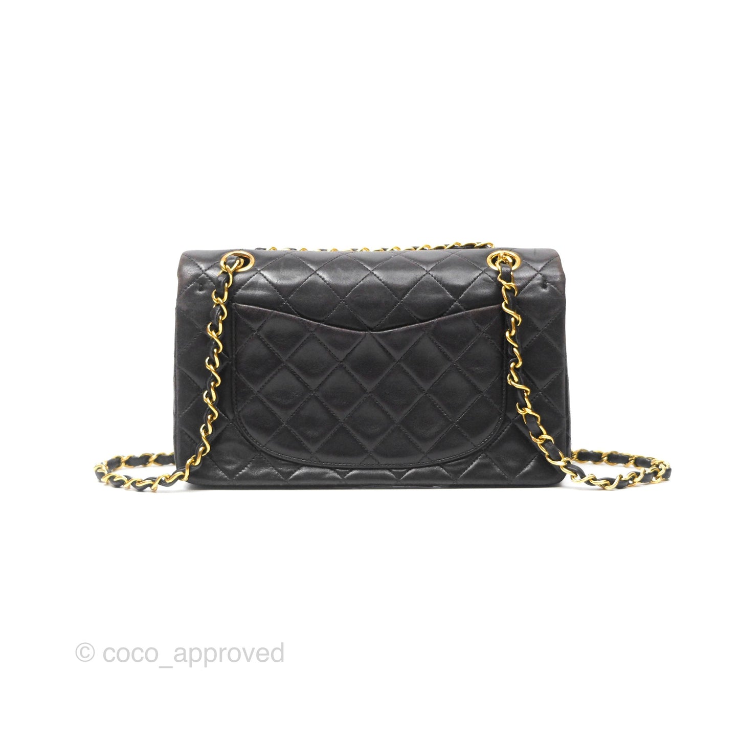 Chanel Classic Vintage Small Flap Black Lambskin 24K Gold Hardware