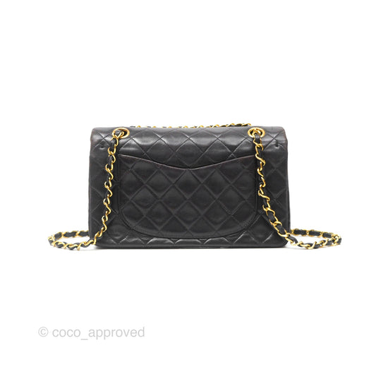 Chanel Classic Vintage Small Flap Black Lambskin 24K Gold Hardware