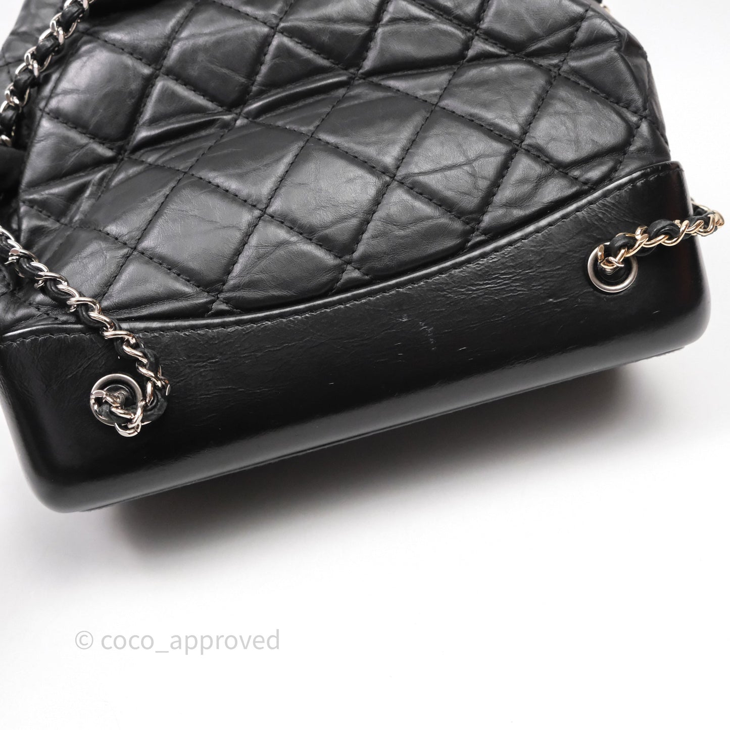 Chanel Small Gabrielle Backpack Black Aged Calfskin