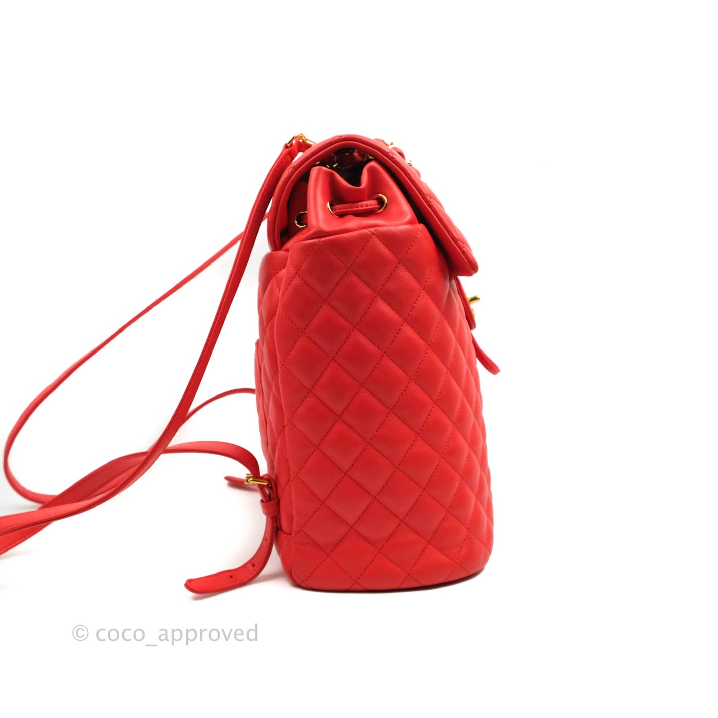 Chanel Quilted Urban Spirit Backpack Red Calfskin Gold Hardware