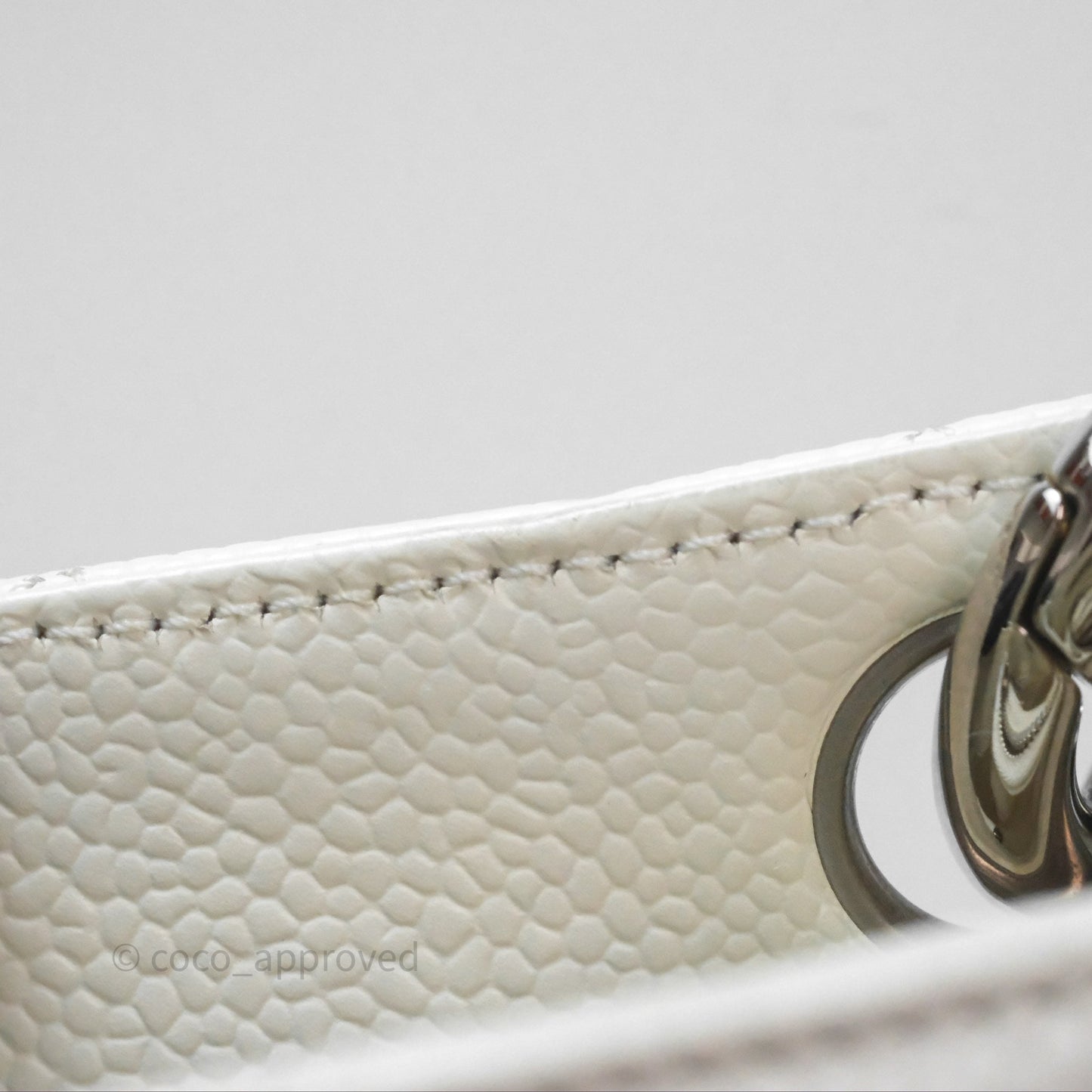Chanel GST White Caviar Silver Hardware