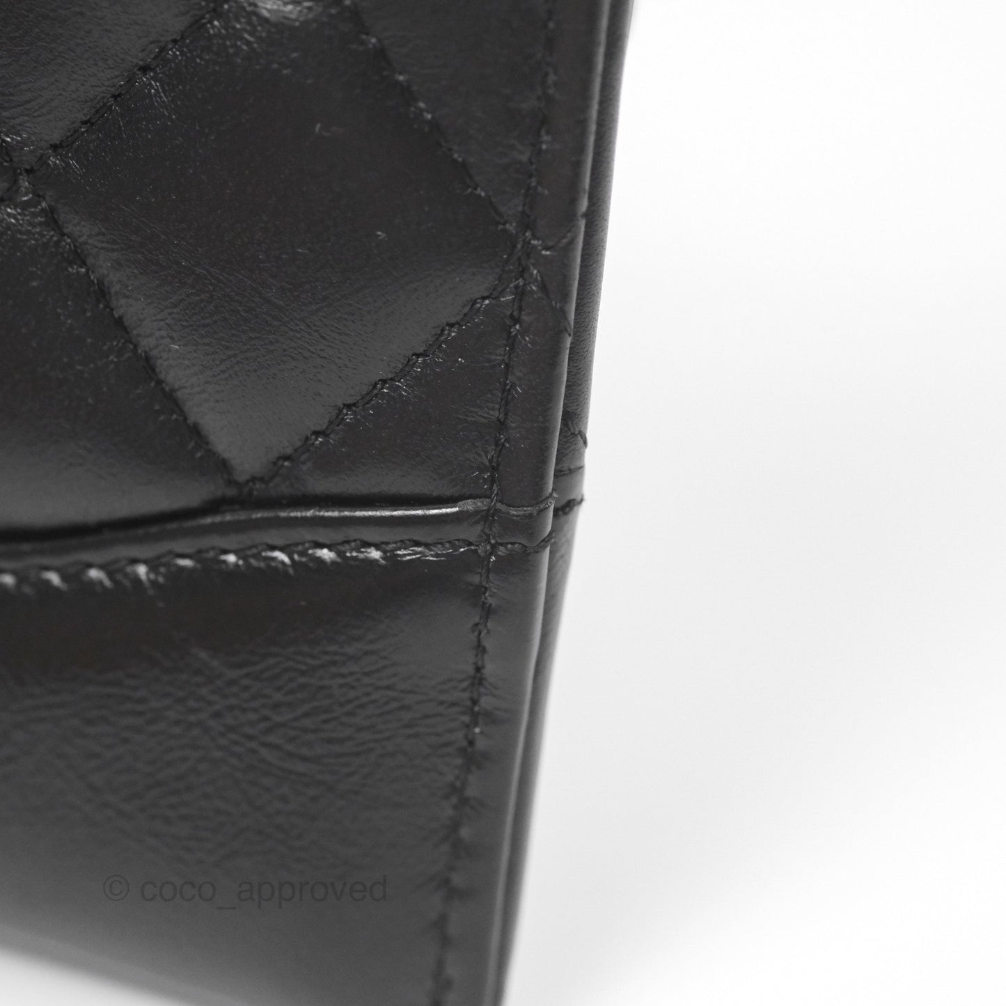 Chanel Quilted Gabrielle Zip Pouch Black Calfskin