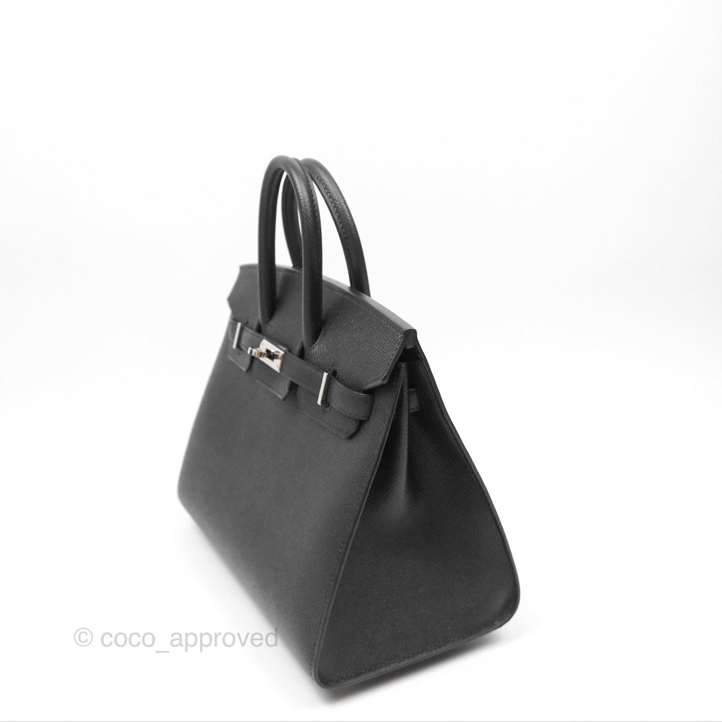 Hermes Birkin 25 Sellier Black Noir 89 Epsom Palladium Hardware