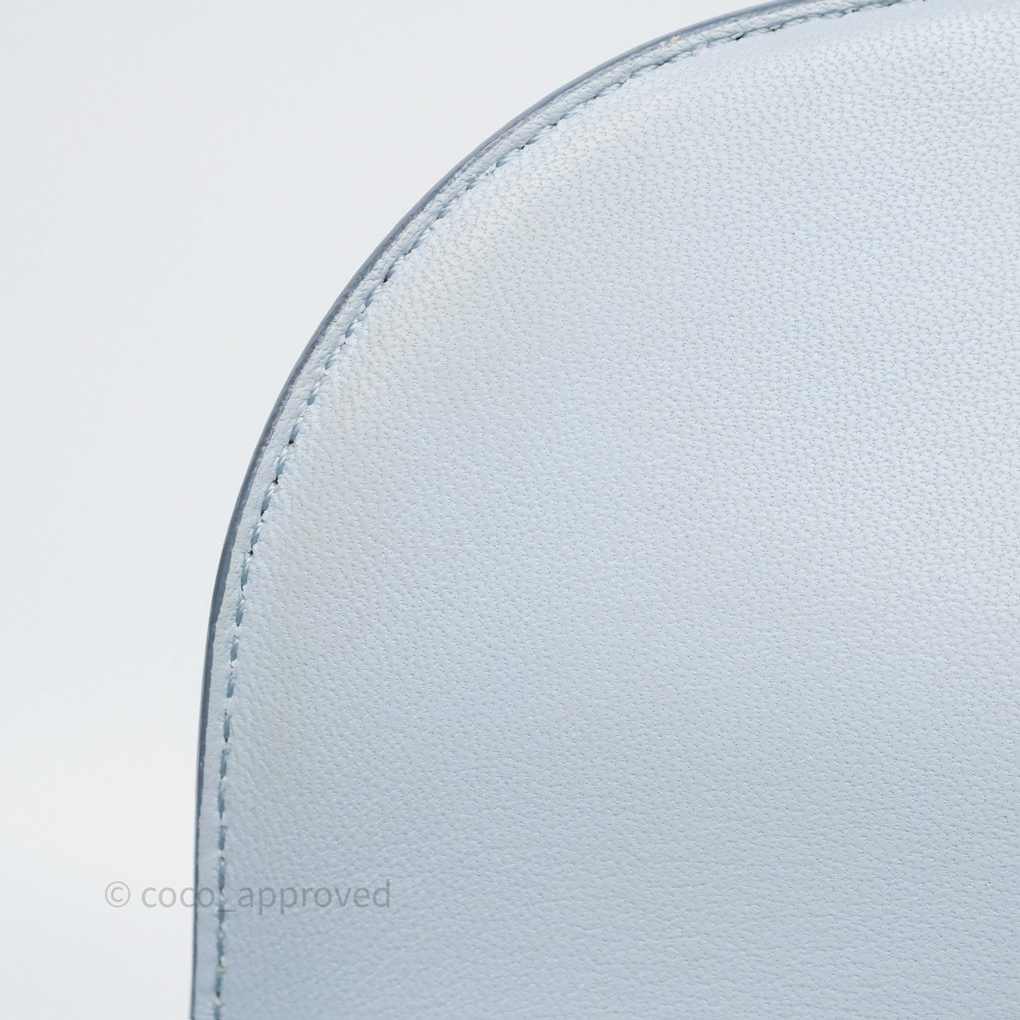 Celine Small Trotteur Crossbody Bag Light Blue Grained Calfskin