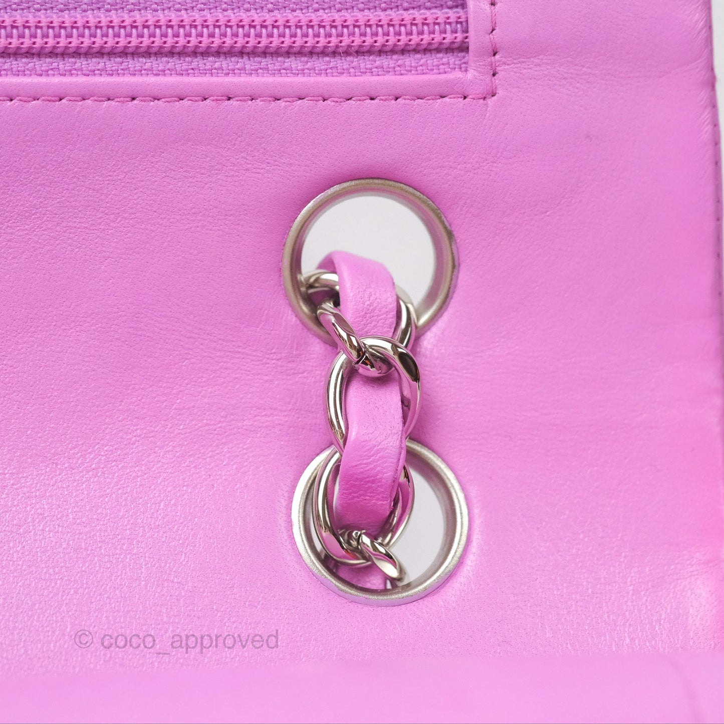 Chanel Medium Classic Flap Quilted Purple Lambskin Silver Hardware