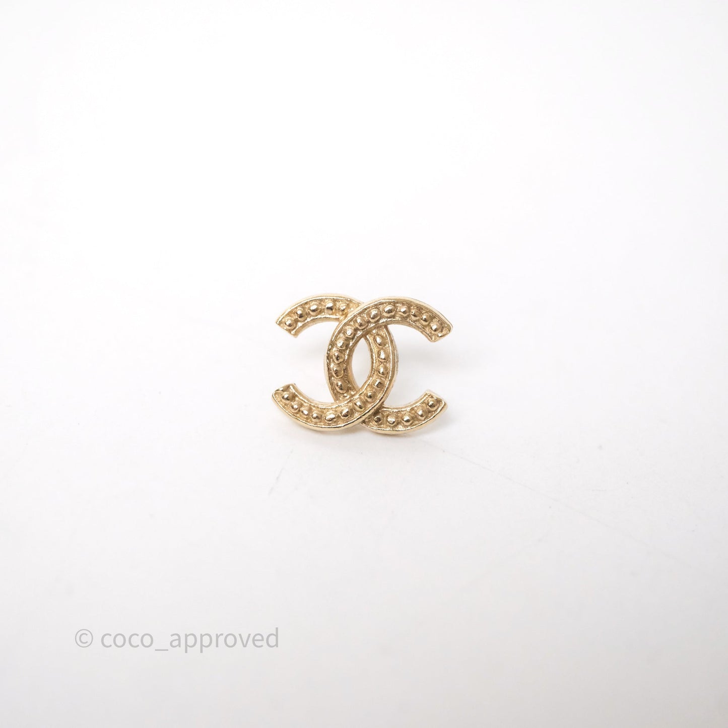 Chanel CC Earrings Gold Tone 21A