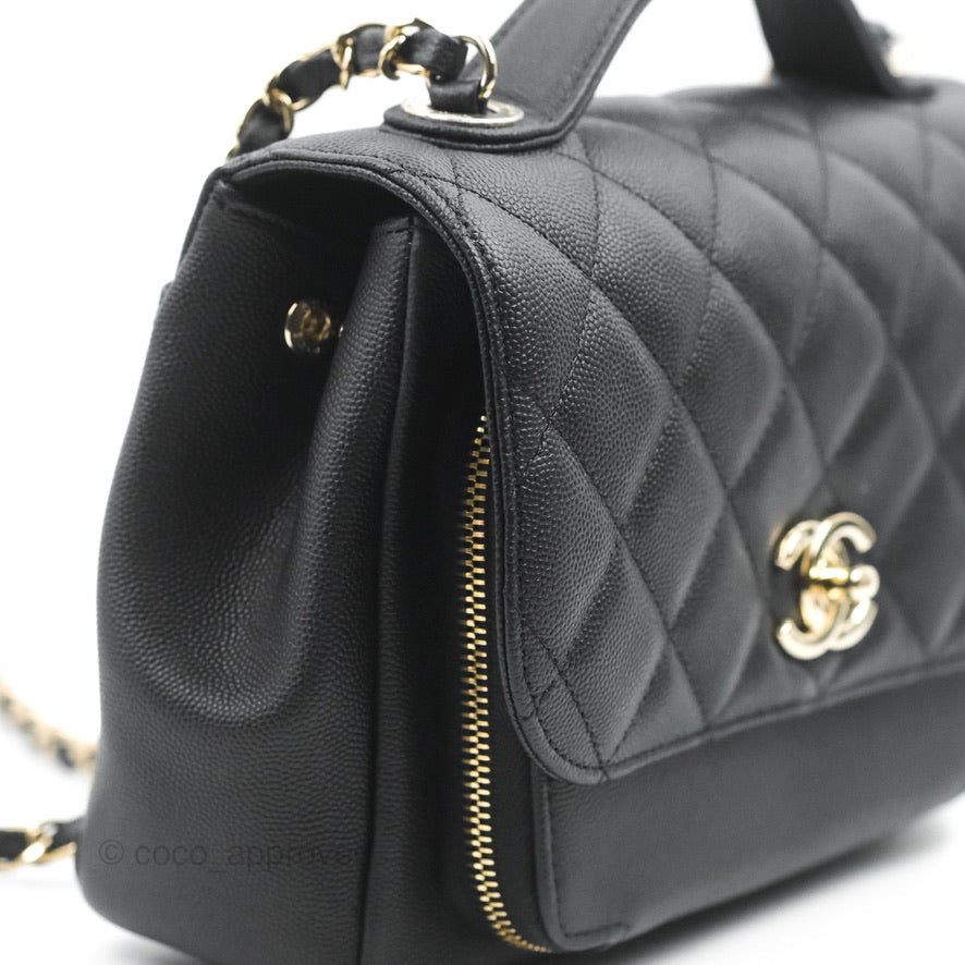 Chanel Quilted Medium Business Affinity Flap Black Caviar Gold Hardware