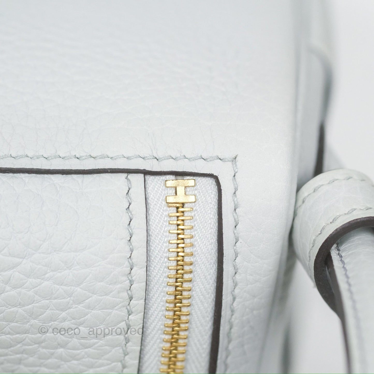 Hermès Mini Lindy 20 Bleu Pale Clemence Gold Hardware
