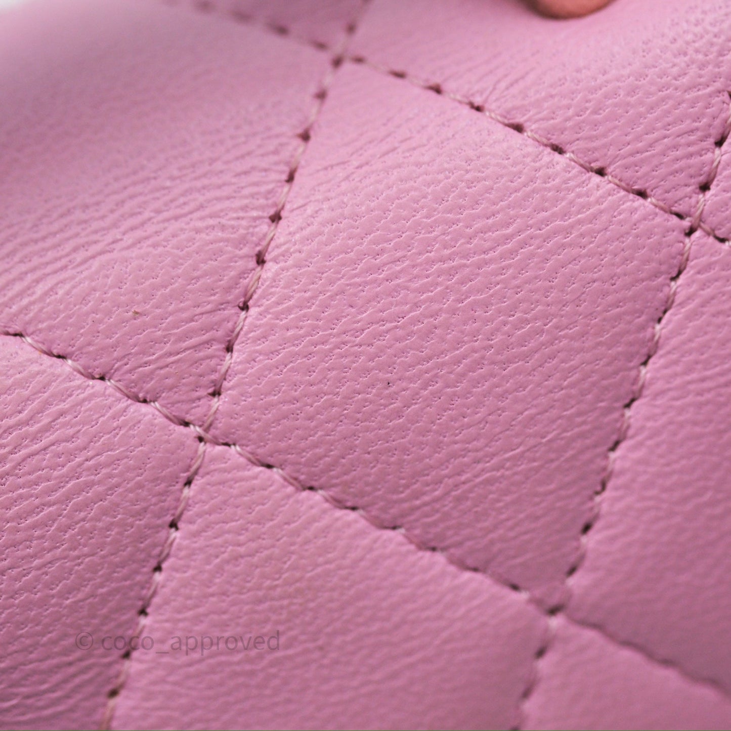 Chanel Mini Handle Clutch With Chain Pink/ Mint Lambskin Gold Hardware 23P